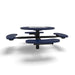 Black & Blue Wabash Valley Signature Round Pedestal Picnic Table, Perforated, Chessboard - 4 Seats - Inground, in plastisol-coated steel, model SP210P, outdoor chess board