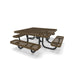 Black & Brown Wabash Valley Children's Signature Square Diamond Metal Portable Picnic Table in plastisol-coated steel, a preschool picnic table with four separate seats