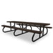 Black & Brown Wabash Valley Shelter Signature 10 ft Diamond Metal Portable Picnic Table in plastisol-coated steel, a large outdoor dining table