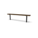 Black & Brown Wabash Valley Signature Steel Backless Bench, Diamond, 6' Inground posts, brown seat on a black frame, plastisol-coated steel, metal bench without back