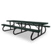 Black & Green Wabash Valley Shelter Signature 10 ft Diamond Metal Portable Picnic Table in plastisol-coated steel, a large outdoor dining table