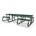 Black & Green Wabash Valley Signature Side by Side ADA Accessible 10 ft Diamond Portable Picnic Table in plastisol-coated steel, an ADA accessible 10 ft picnic table