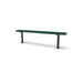 Black & Green Wabash Valley Signature Steel Backless Bench, Diamond, 6' Inground posts, green seat on a black frame, plastisol-coated steel, commercial seating bench