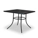 Highland black 36 inch square steel mesh patio table, powder-coated steel, model HL36SM, small patio table