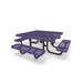 Black & Purple Wabash Valley Children's Signature Square Diamond Metal Portable Picnic Table in plastisol-coated steel, outdoor classroom furniture for young children