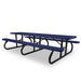 Black & Purple Wabash Valley Shelter Signature 10 ft Diamond Metal Portable Picnic Table in plastisol-coated steel, a large outdoor dining table