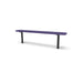 Black & Purple Wabash Valley Signature Steel Backless Bench, Diamond, 6' Inground posts, purple seat on a black frame, plastisol-coated steel, commercial seating bench