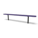 Black & Purple Wabash Valley Signature Steel Backless Bench, Perforated, 8' Inground posts, purple seat on a black frame, plastisol-coated steel, 8 foot bench