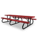 Black & Red Wabash Valley Shelter Signature 10 ft Diamond Metal Portable Picnic Table in plastisol-coated steel, a 10 ft picnic table