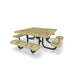 Black & Sand Wabash Valley Children's Signature Square Diamond Metal Portable Picnic Table in plastisol-coated steel, playground furniture with a 46 inch square top