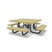 Black & Sand Wabash Valley Children's Signature Square Perforated Metal Portable Picnic Table in plastisol-coated steel, a kids size picnic table with an 11 inch seat