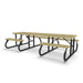 Black & Sand Wabash Valley Signature Side by Side ADA Accessible 10 ft Diamond Portable Picnic Table in plastisol-coated steel, a wheelchair picnic table