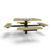 Black & Sand Wabash Valley Signature Square Pedestal Picnic Table, Diamond, Chessboard - 4 Seats - Inground - 46 Inch, in plastisol-coated steel, model SP225D, chess and checkers table