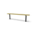 Black & Sand Wabash Valley Signature Steel Backless Bench, Diamond, 6' Inground posts, sand seat on a black frame, plastisol-coated steel, metal bench without back
