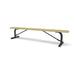 Black & Sand Wabash Valley Signature Steel Backless Bench, Diamond, 8' Portable with braced legs, sand seat on a black frame, plastisol-coated steel, team bench