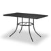 Black Sullivan 30 x 48 steel mesh patio table, powder-coated steel, model SU2Z38P, patio table for 6