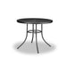 Black 36 inch Sullivan round steel mesh patio table, powder-coated steel, model SU2I38P, outdoor patio table