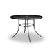 Black 42 inch Sullivan round steel mesh patio table, powder-coated steel, model SU2H38P, outdoor patio table