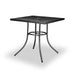 Black 30 inch Sullivan square steel mesh patio table, powder-coated steel, model SU2X38P, steel patio table