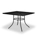 Black 42 inch Sullivan square steel mesh patio table, powder-coated steel, model SU2W38P, steel patio table