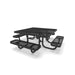Black Wabash Valley Children's Signature Square Diamond Metal Portable Picnic Table in plastisol-coated steel, a preschool picnic table with four separate seats