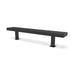 Black Wabash Valley Designer diamond backless bench, expanded metal seat on surface mount legs, 19 inch seat height