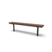 Black Wabash Valley Rinnova Recycled Plastic Backless Bench with Cedar planks, Inground mount, player bench