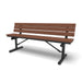 Black Wabash Valley Rinnova Recycled Plastic Bench with Cedar planks, Portable braced legs, outdoor bench with back