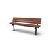 Black Wabash Valley Rinnova Recycled Plastic Bench with Cedar planks, Surface Mount base plates, recycled bench