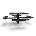 Black Wabash Valley Signature Square Pedestal Picnic Table, Diamond, Chessboard - 4 Seats - Inground - 46 Inch, in plastisol-coated steel, model SP225D, chess and checkers table