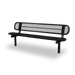 Black Wabash Valley Signature Steel Bench, Diamond seat and back, Inground legs, commercial benches