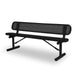 Black Wabash Valley Signature Steel Bench, Perforated seat and back, portable frame with braces, portable bench
