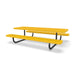 Black & Yellow Wabash Valley Children's Signature Diamond Metal Portable Picnic Table in plastisol-coated steel, a children's outdoor table with a 19 1/2 inch top