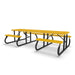 Black & Yellow Wabash Valley Signature Side by Side ADA Accessible 10 ft Diamond Portable Picnic Table in plastisol-coated steel, an ADA accessible 10 ft picnic table
