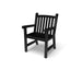 Black Yorktown aluminum slat dining chair with arms, powder-coated aluminum, model YO9113C, heavy duty outdoor chairs