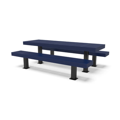 Black & Blue Wabash Valley Designer Traditional Metal Picnic Table, Standard seating