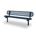 Black & Blue Wabash Valley Signature Steel Bench, Diamond seat and back, Inground legs, inground bench