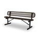 Black & Brown Wabash Valley Signature Steel Bench, Diamond seat and back, portable frame with braces, outdoor metal bench