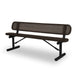 Black & Brown Wabash Valley Signature Steel Bench, Perforated seat and back, portable frame with braces, portable bench