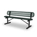 Black & Green Wabash Valley Signature Steel Bench, Diamond seat and back, portable frame with braces, commercial bench