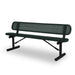 Black & Green Wabash Valley Signature Steel Bench, Perforated seat and back, portable frame with braces, portable bench