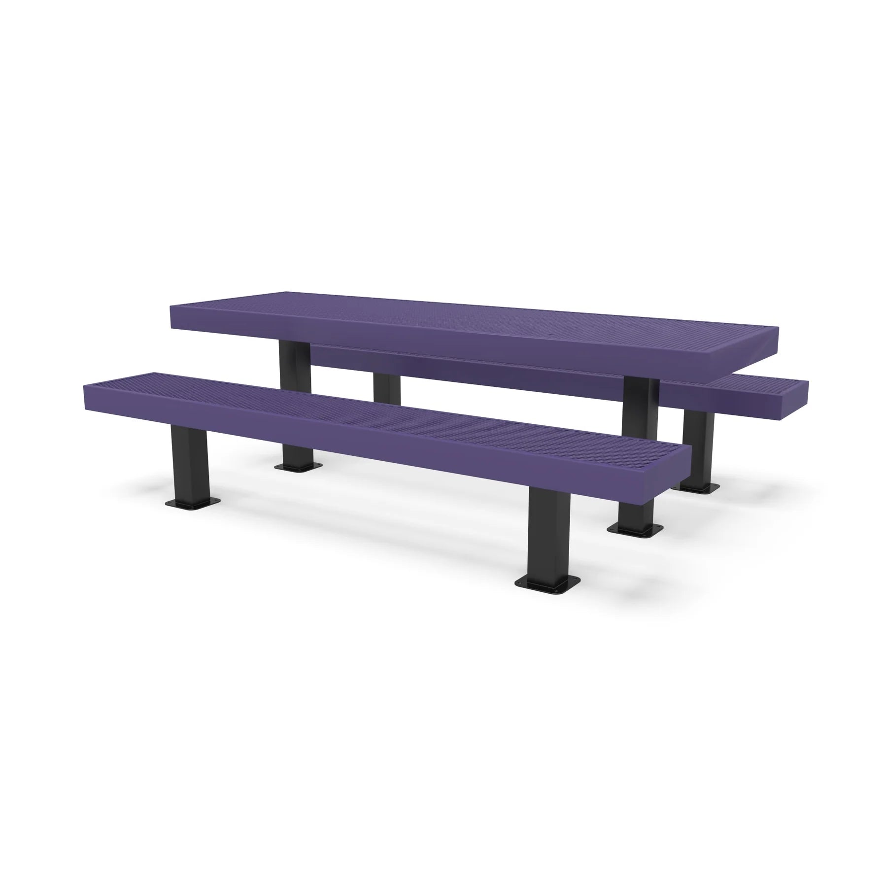 Black & Purple Wabash Valley Designer Diamond Metal Picnic Table, 8 foot model DS102D