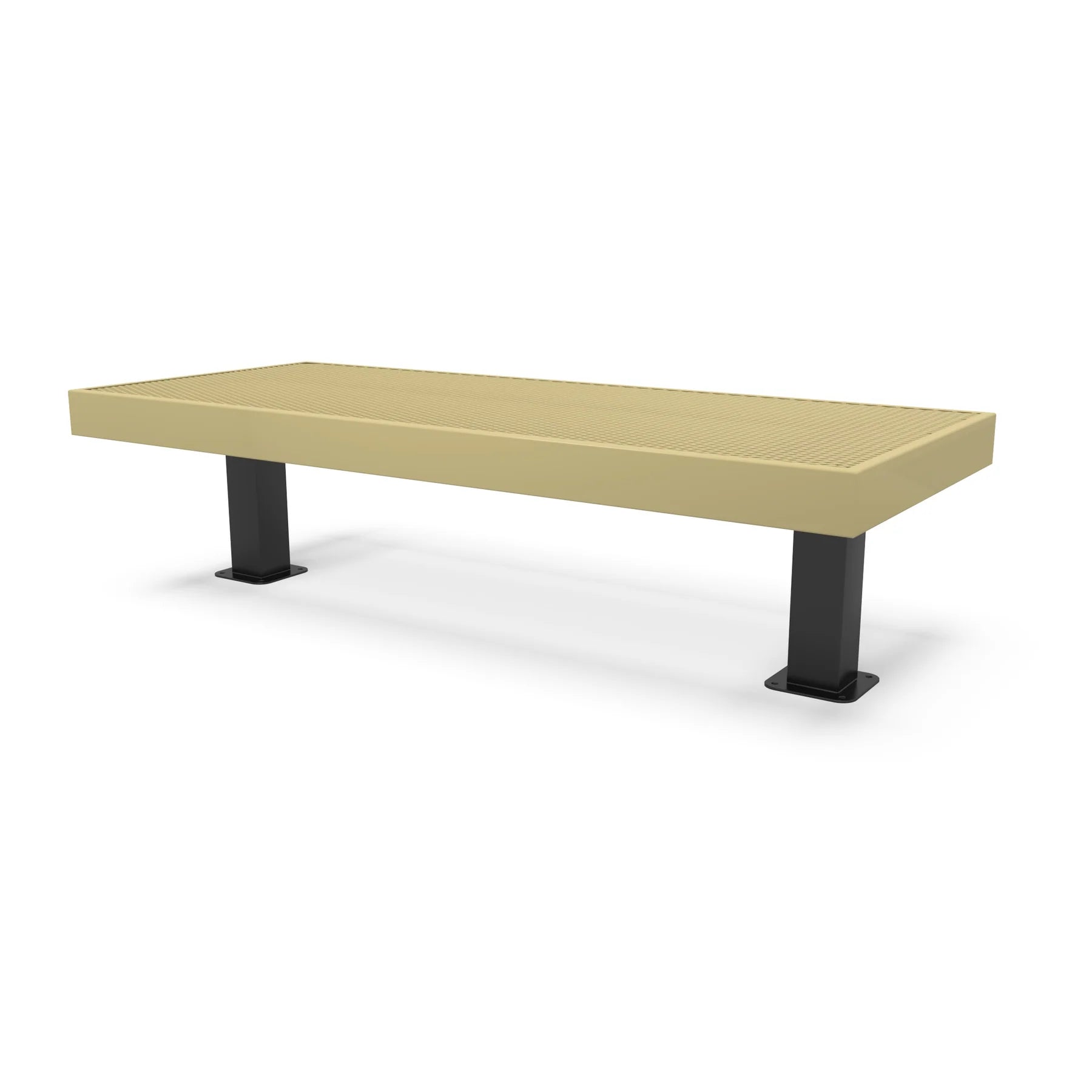 Black and Sand two tone Wabash Valley Designer double sided bench DS406D, 6 foot double width diamond seat on a black frame