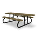 Black & Sand Wabash Valley Signature Portable Picnic Table, sand top and seats on a black frame, 8' ADA Accessible, Diamond pattern, outdoor school lunch tables