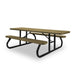 Black & Sand Wabash Valley Signature Portable Picnic Table, sand top and seats on a black frame, 8' ADA Accessible, Perforated pattern, outdoor tables for schools