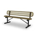 Black & Sand Wabash Valley Signature Steel Bench, Diamond seat and back, portable frame with braces, portable bench