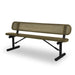 Black & Sand Wabash Valley Signature Steel Bench, Perforated seat and back, portable frame with braces, metal bench with back