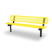 Black & Yellow Wabash Valley Signature Steel Bench, Diamond seat and back, Inground legs, commercial bench