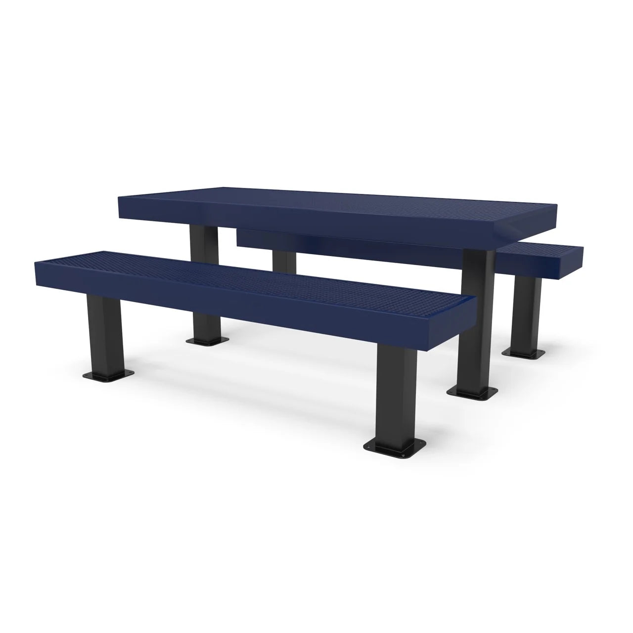 Black & Blue Wabash Valley Designer Diamond Metal Picnic Table