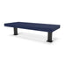 Black & Blue Wabash Valley Designer Diamond Steel Backless Bench With Surface Mount Double Wide